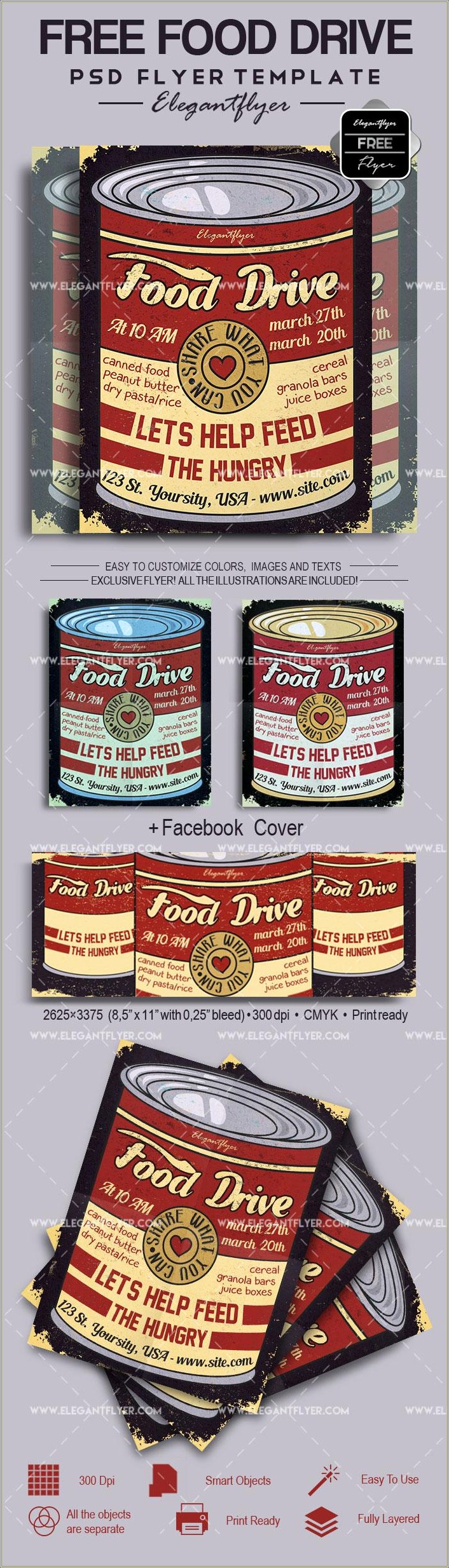 Free Canned Food Drive Flyer Template