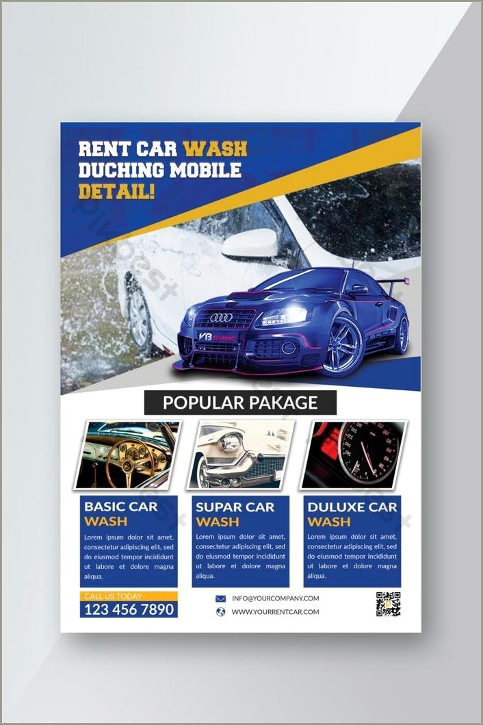 Free Car Wash Psd Flyer Template