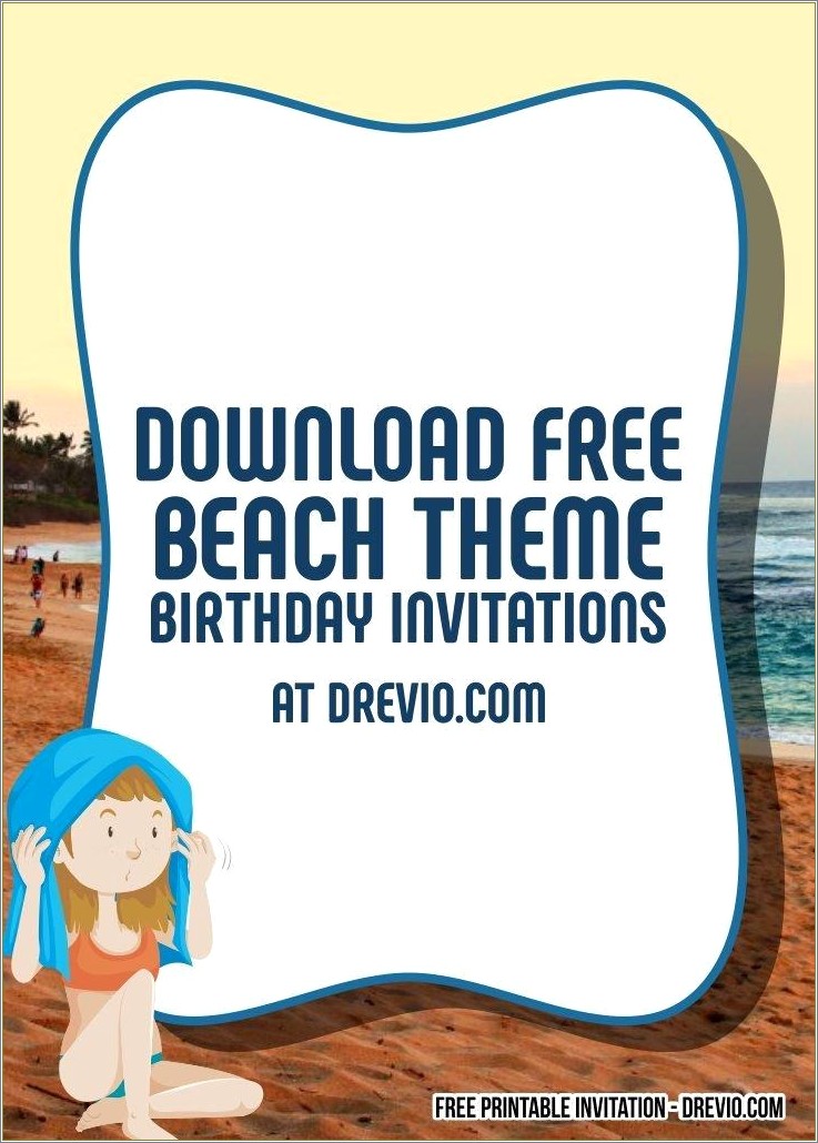 Free Caribbean Island Birthday Invitation Templates