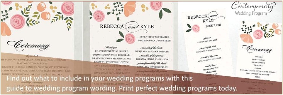 Free Catholic Wedding Program Template Word