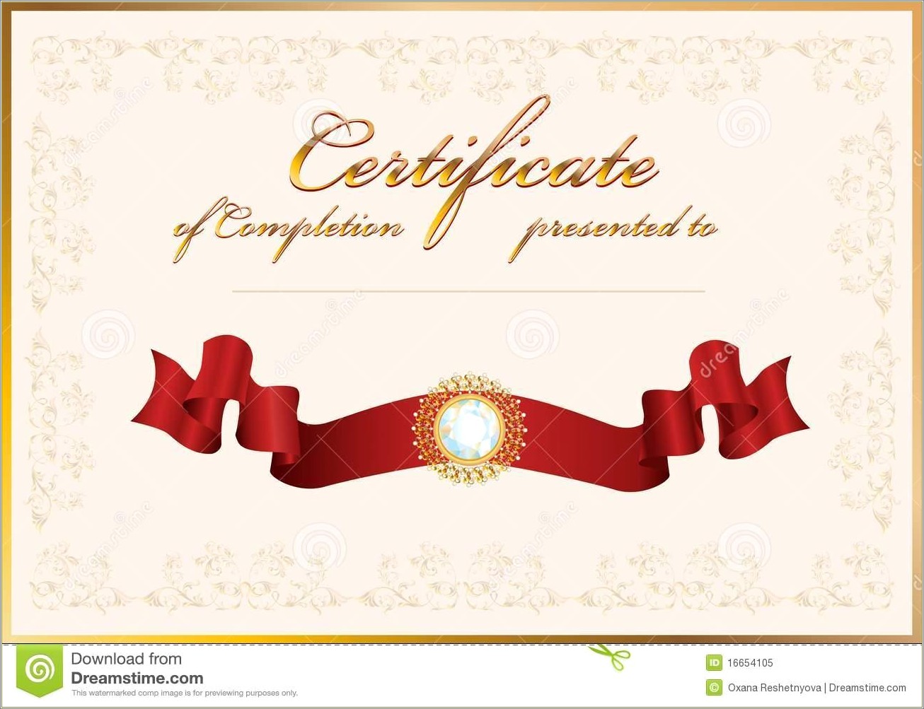 Free Certificate Of Course Completion Templates
