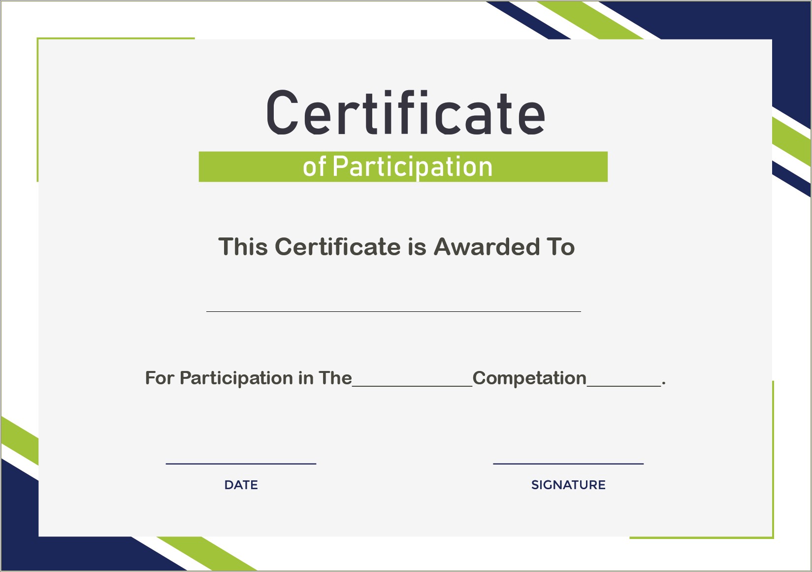 Free Certificate Of Participation Template Doc