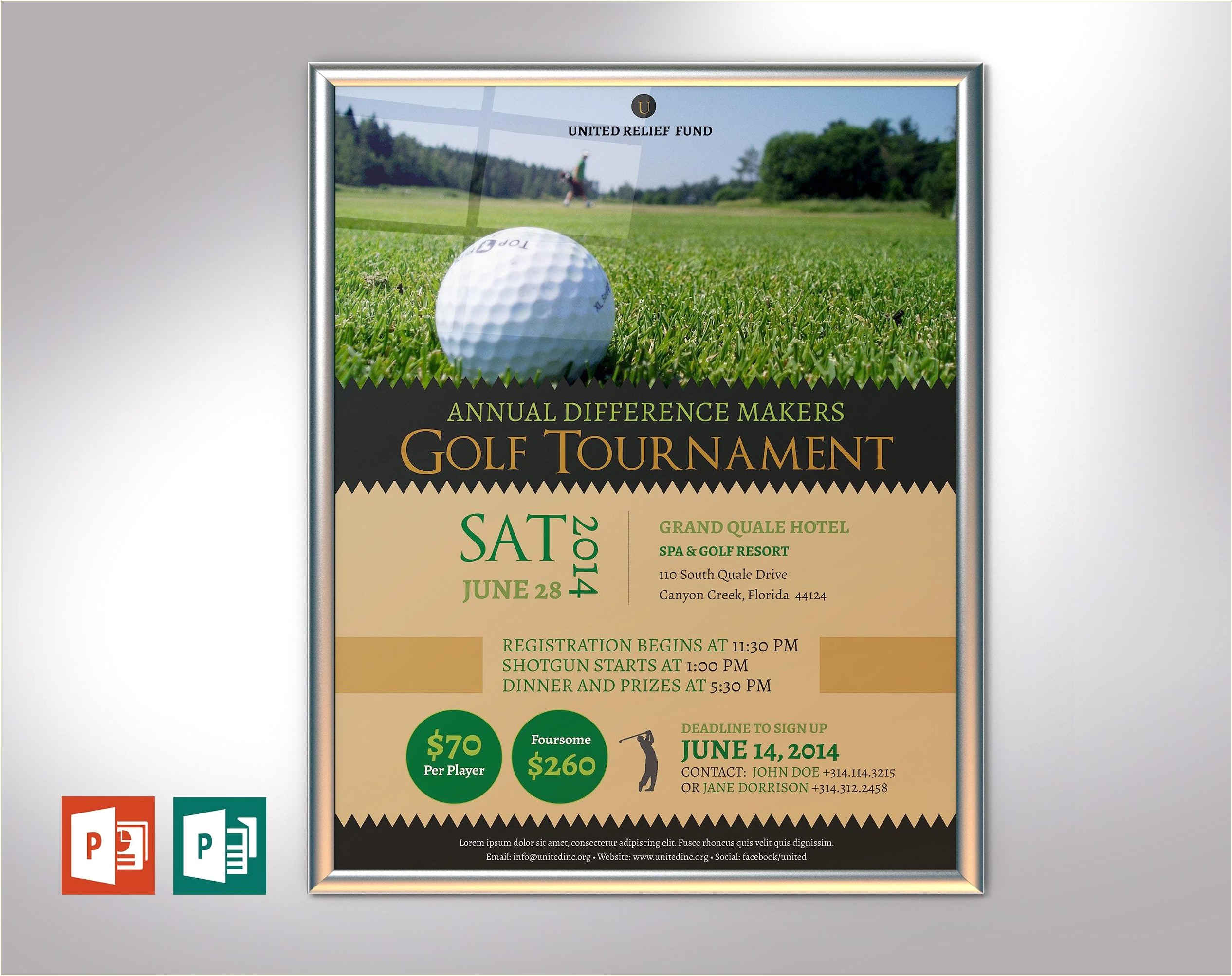 Free Charity Golf Outing Flyer Template