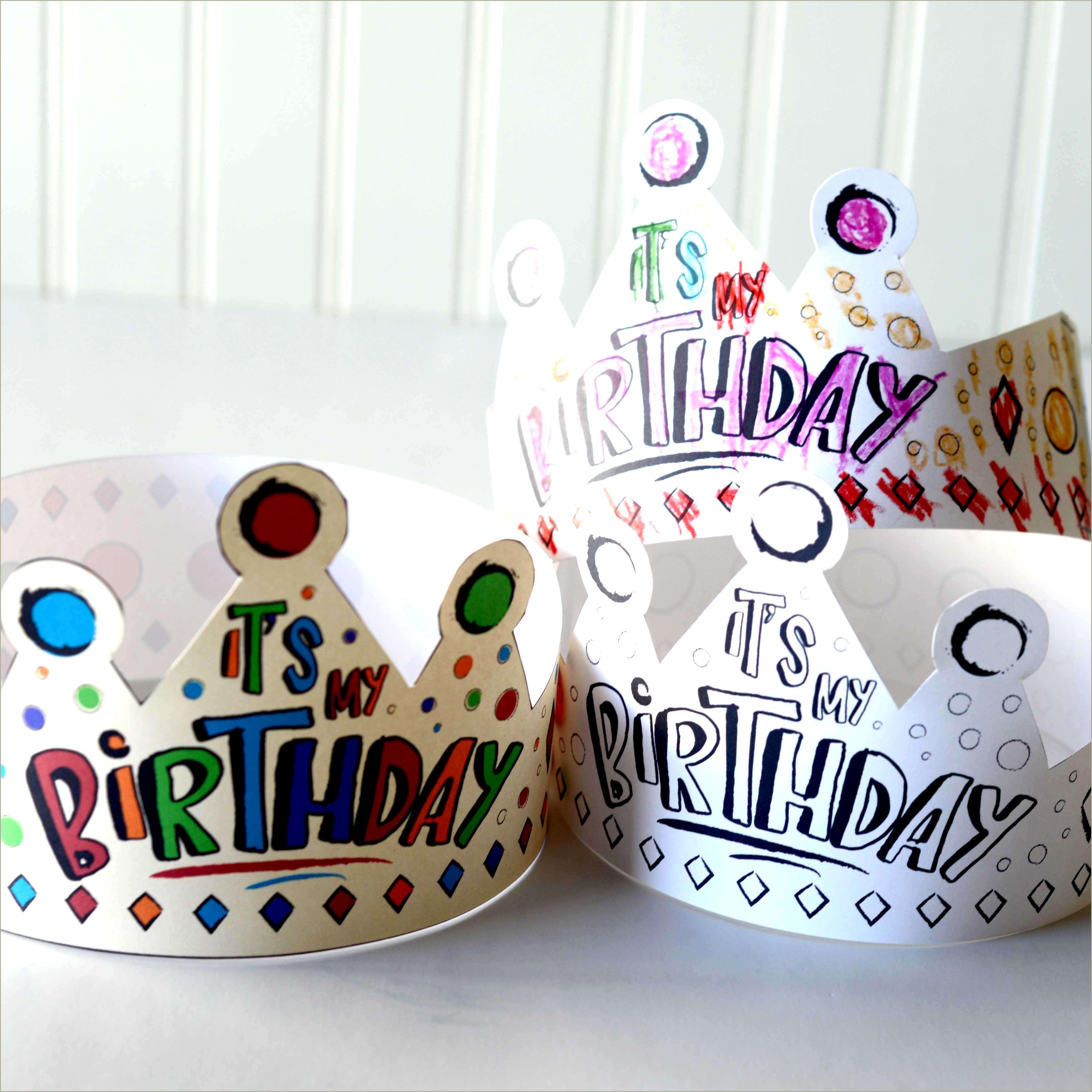 Free Children's Birthday Crown Template