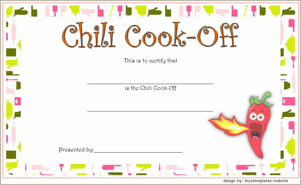 Free Chili Cook Off Poster Template