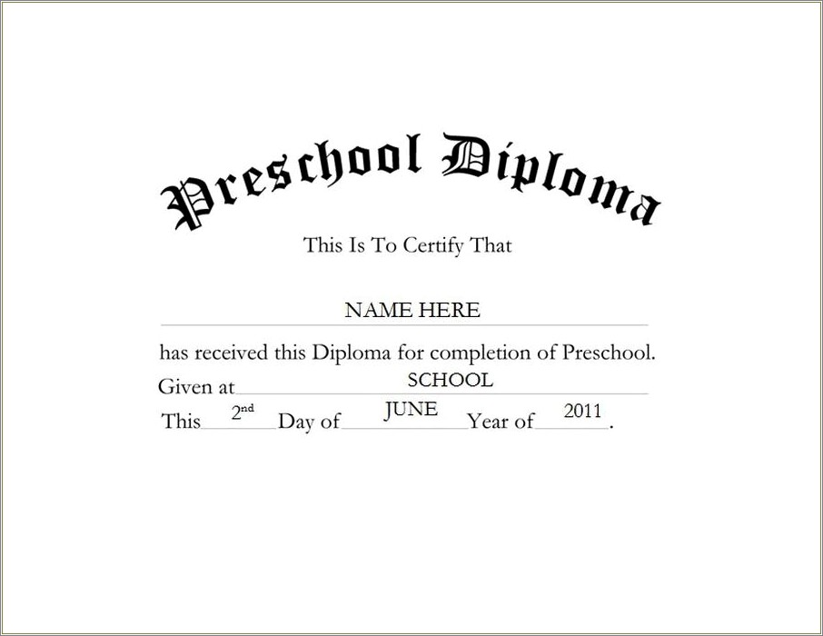 Free Christian Preschool Graduation Certificates Templates