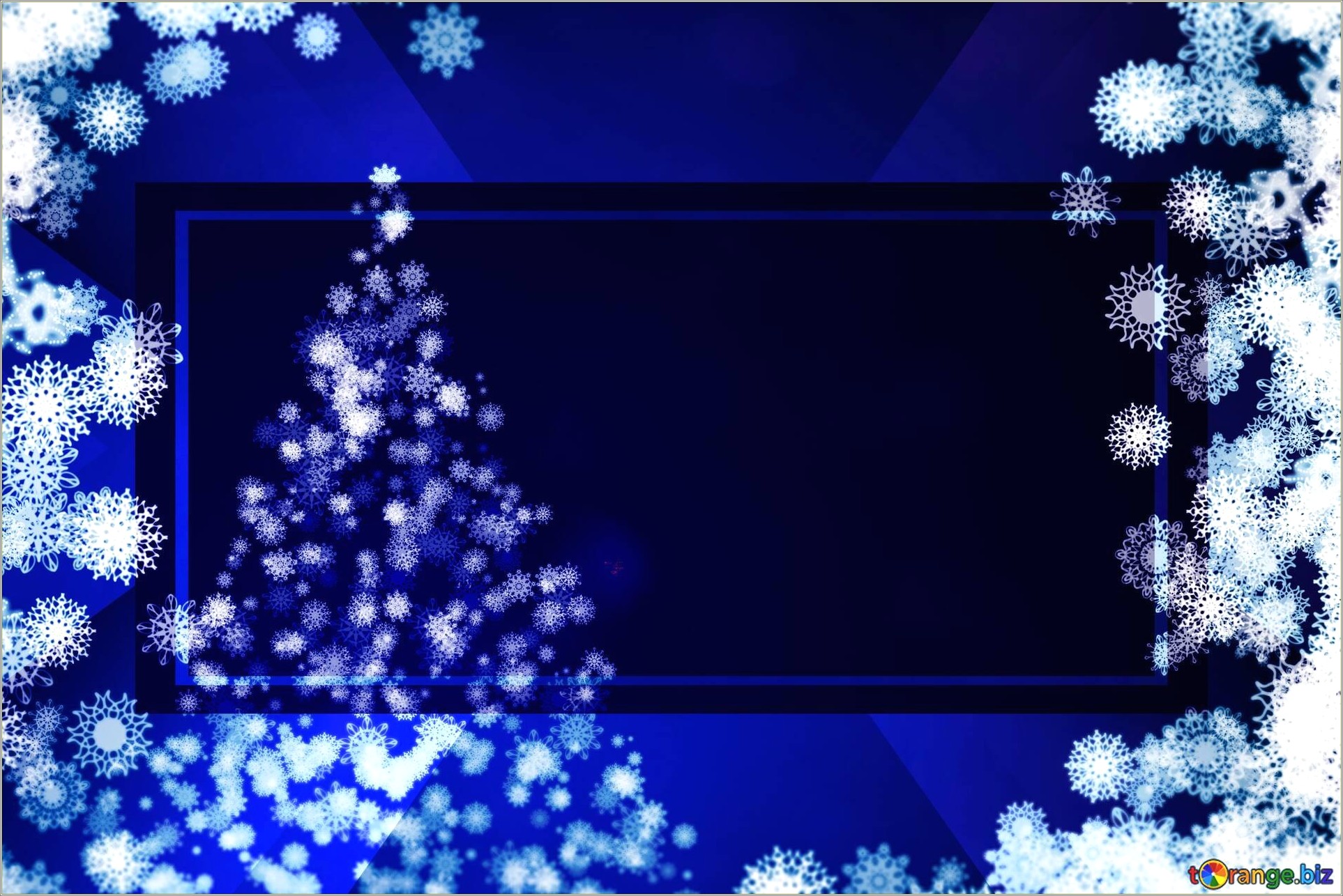 Free Christmas Border Templates Blue Snowflakes