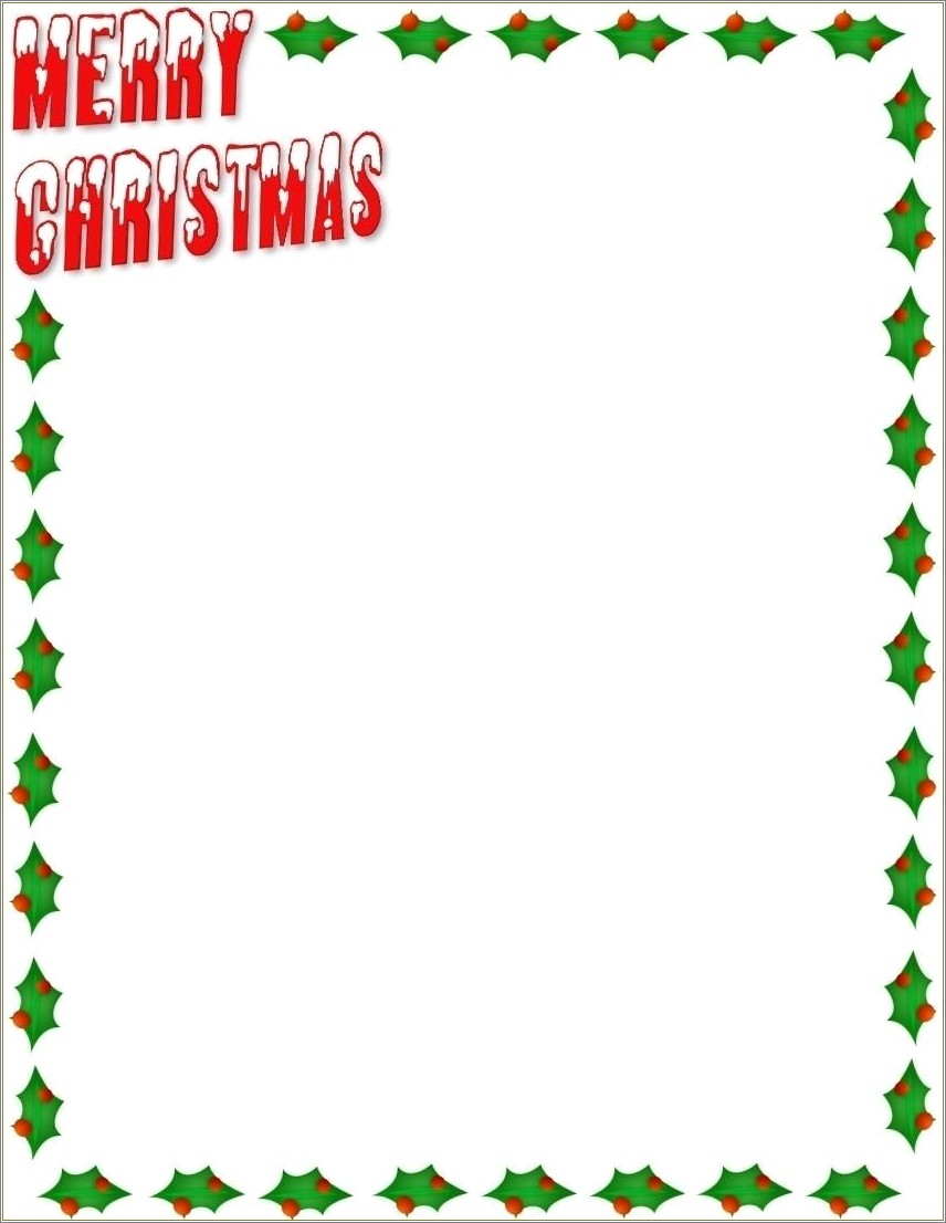 Free Christmas Border Templates To Print