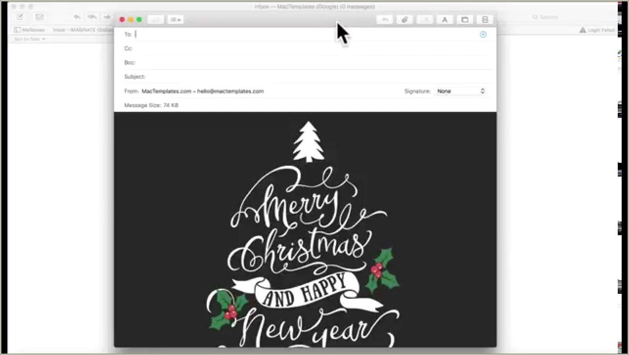 Free Christmas Email Template For Mac