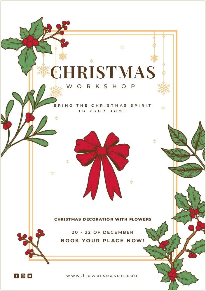 Free Christmas Open House Flyer Templates