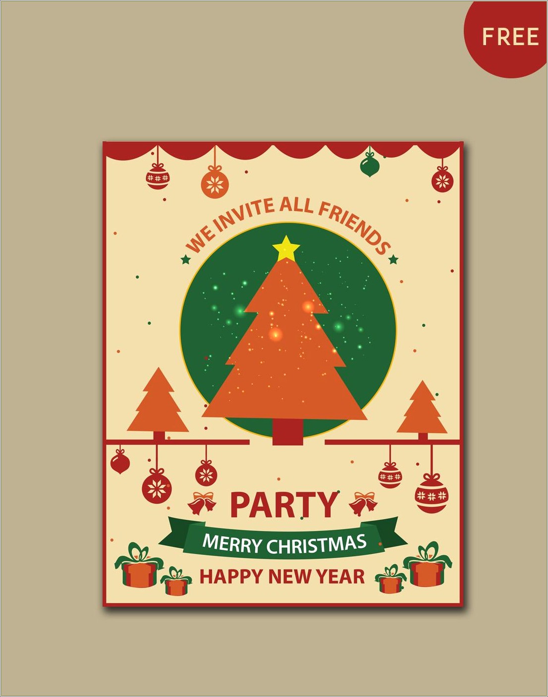 Free Christmas Party Invitation Template Download