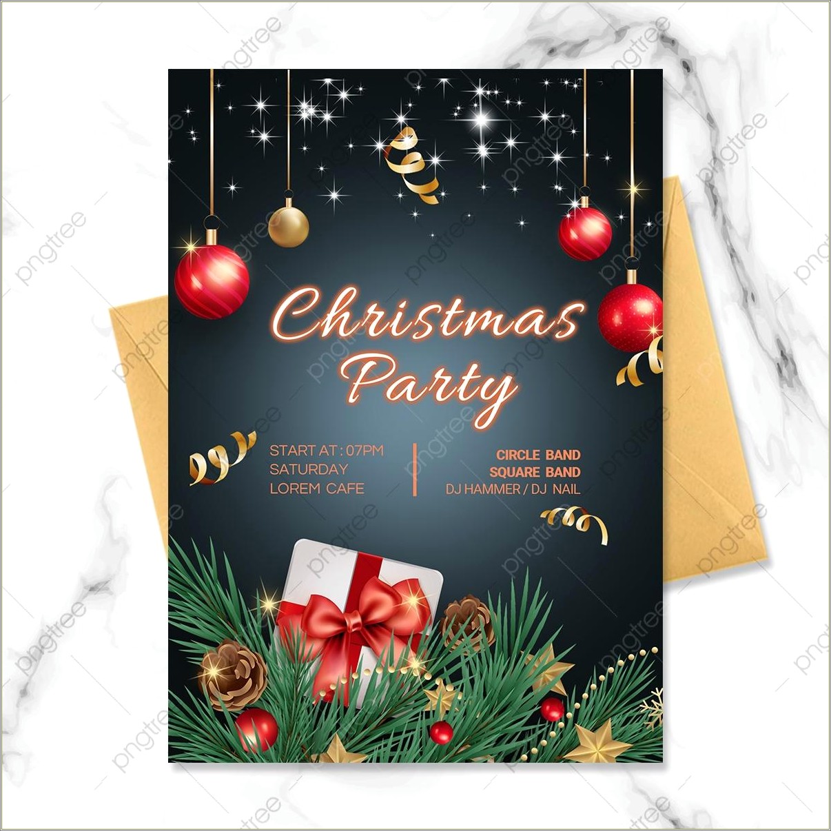 Free Christmas Party Invitation Templates Psd