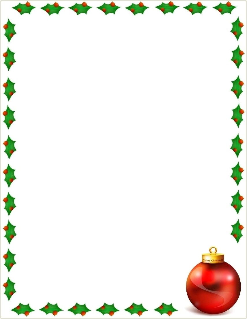 Free Christmas Templates For Word Landscape
