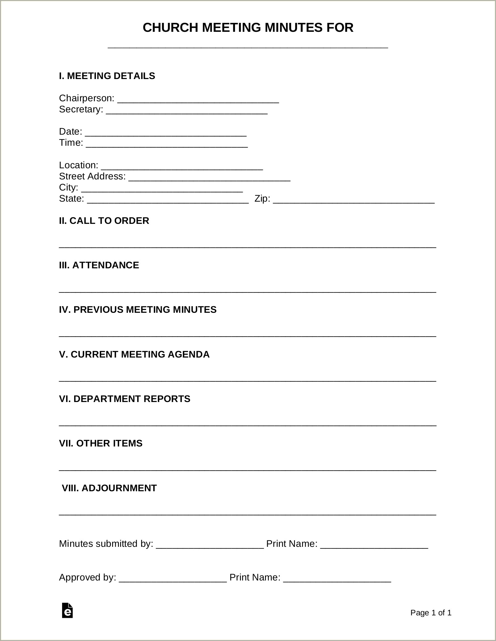 Free Church Annual Report Template Word