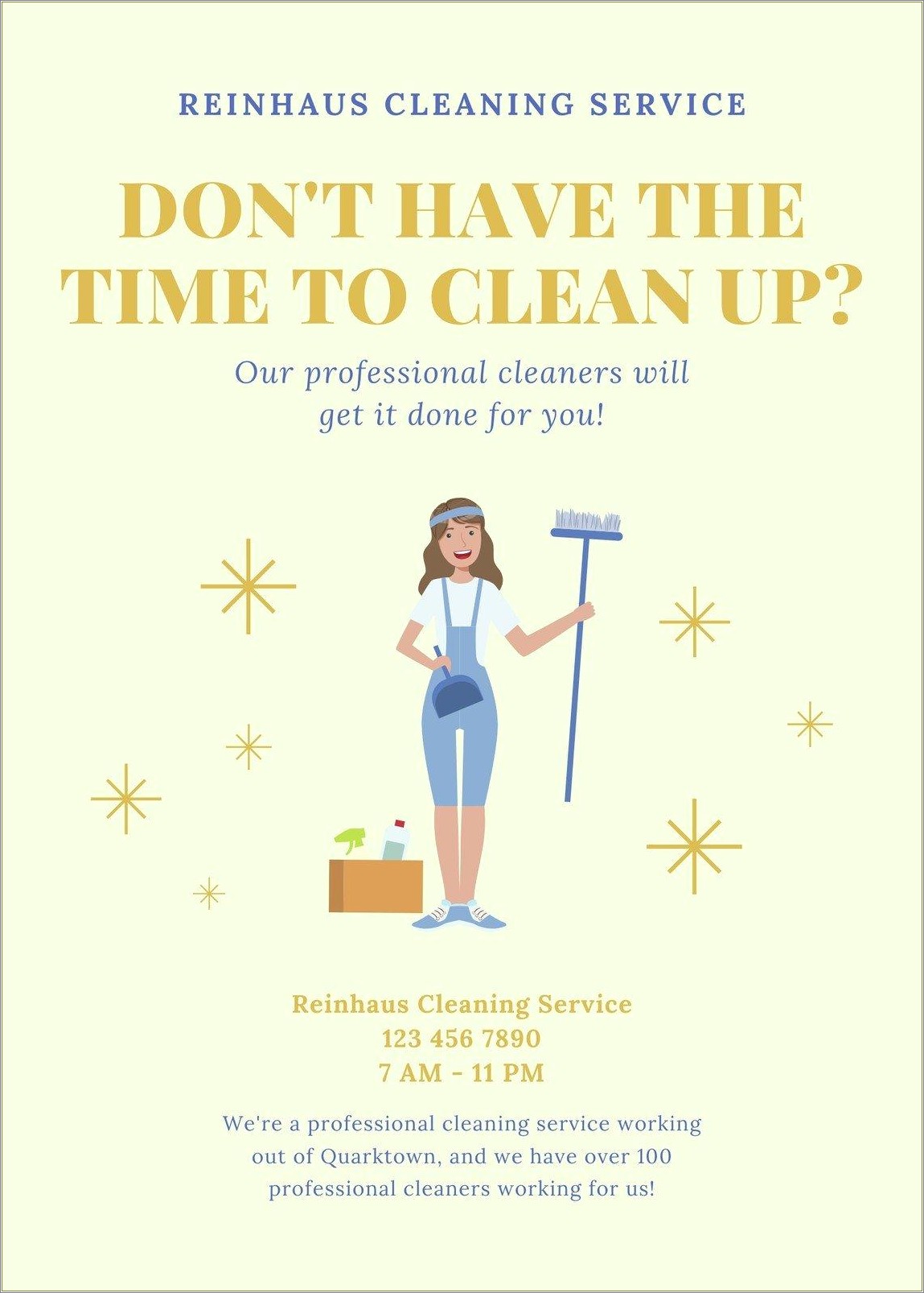 Free Cleaning Flyer Template In Powerpoint