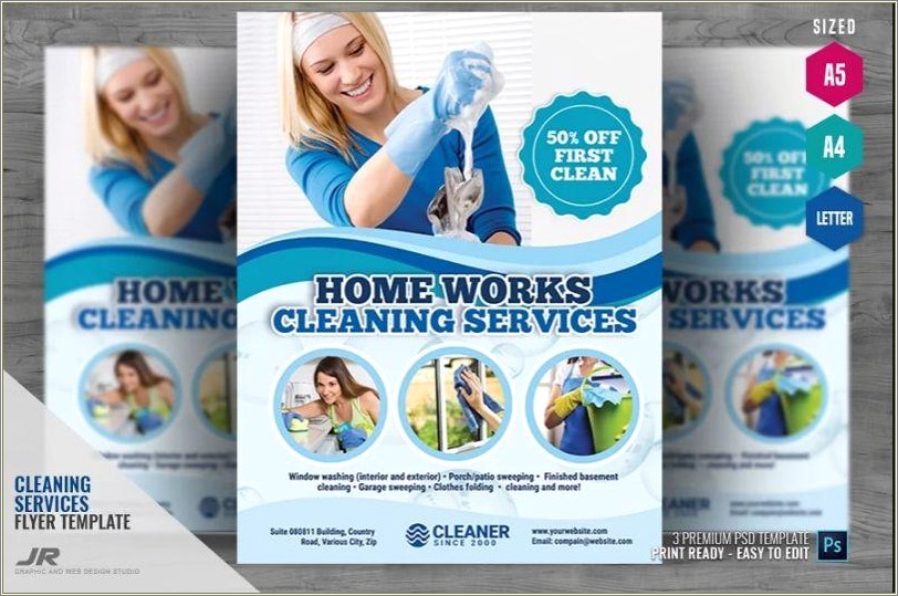 Free Cleaning Service Psd Flyer Template
