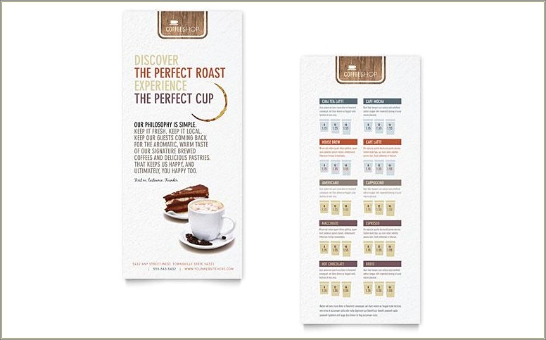 Free Coffee Bar Templates For Word