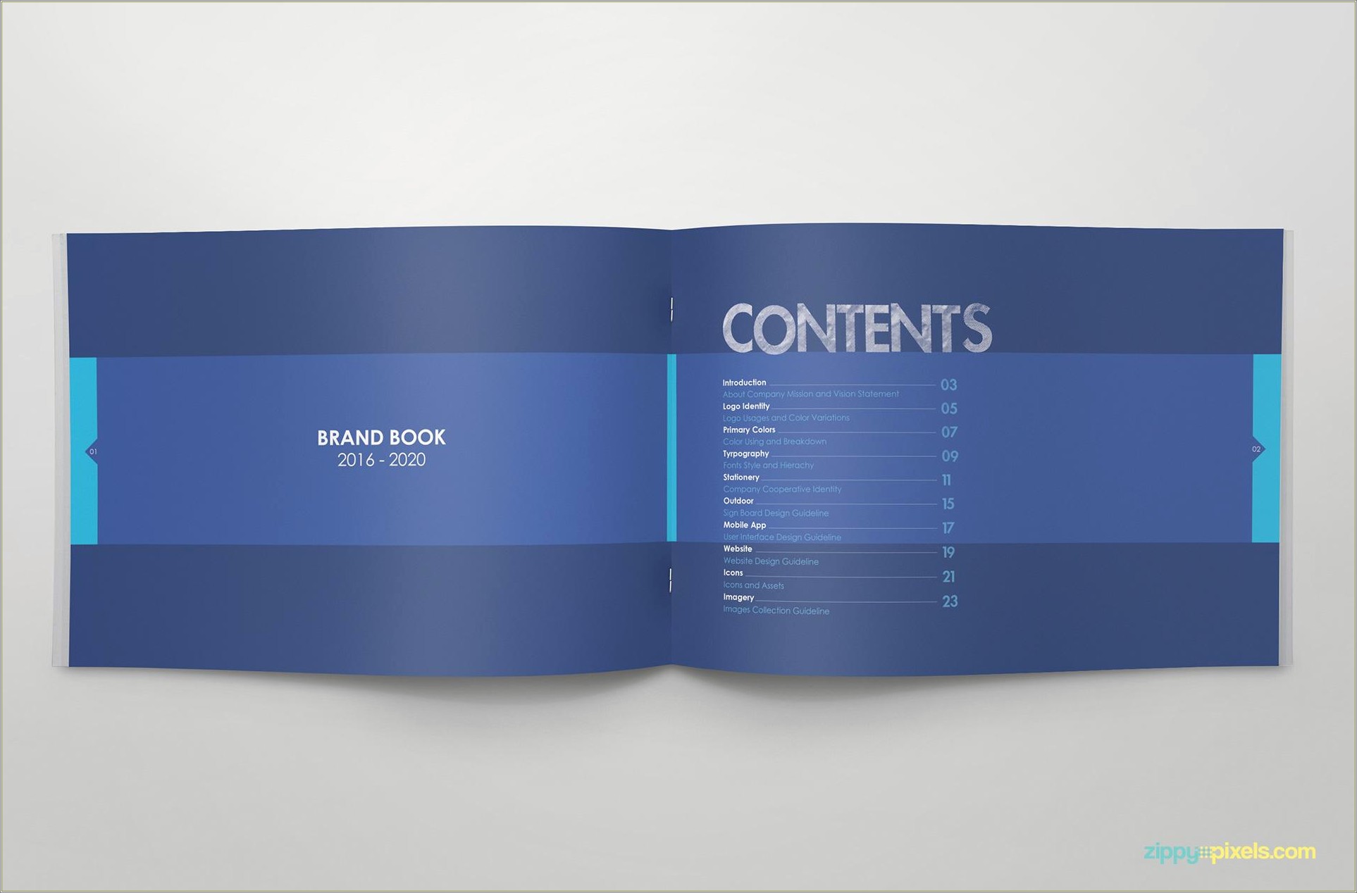 Free Colorful Table Of Contents Template