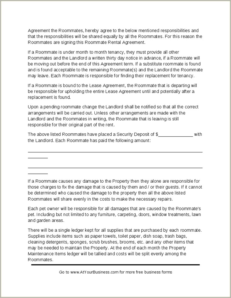 Free Commercial Lease Agreement Template Bc