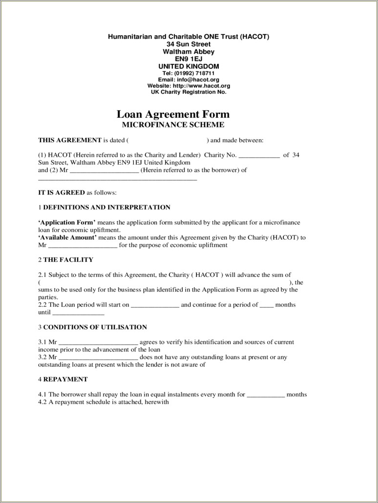 Free Commercial Loan Application Template Pdf