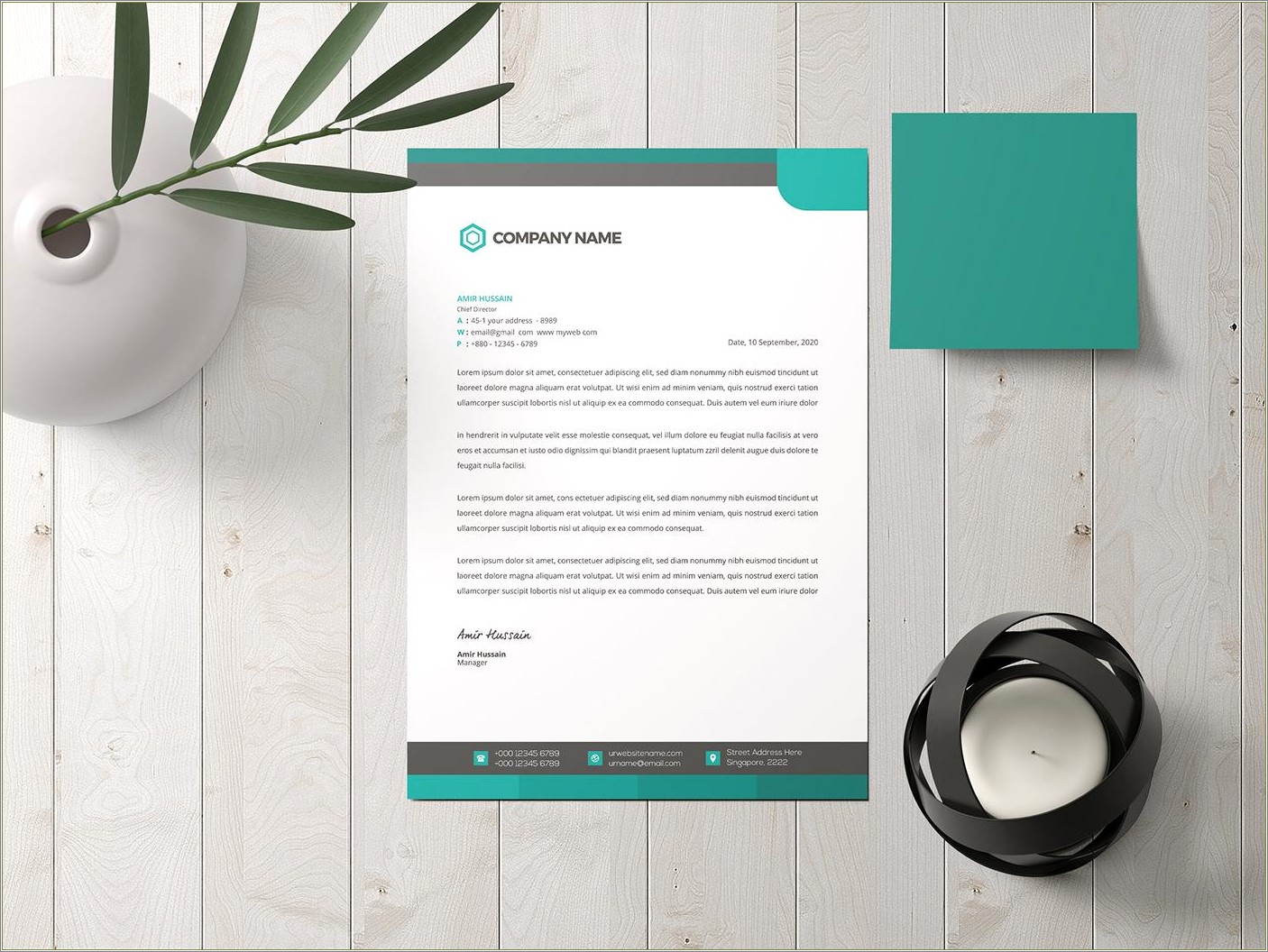 Free Company Letterhead Template Download Psd