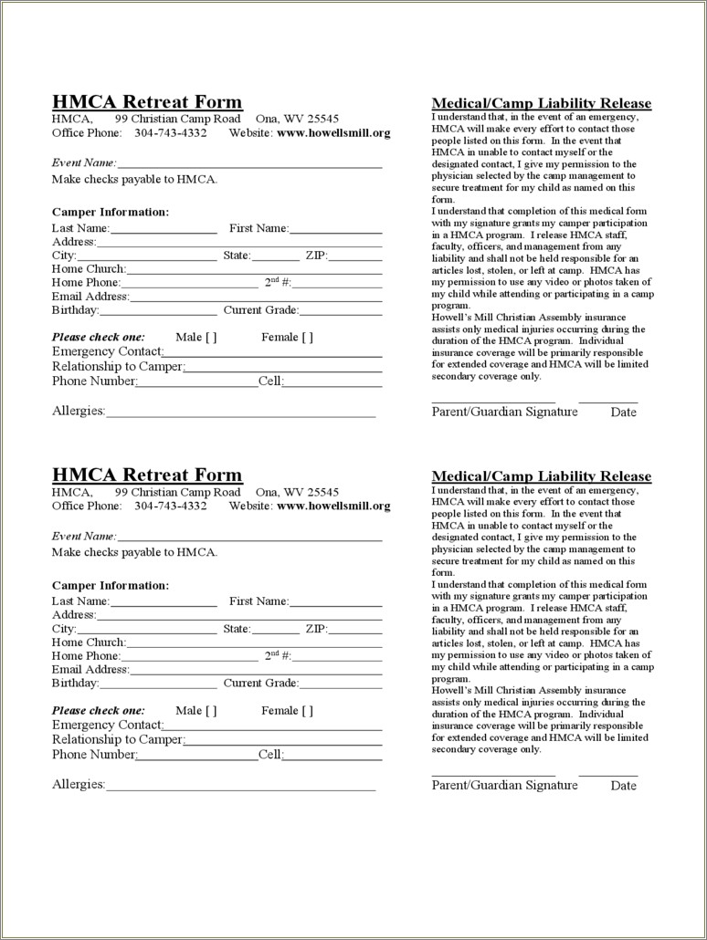 Free Conference Registration Form Template Word