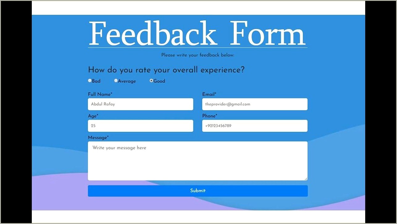 Free Contact Form Template Html Css