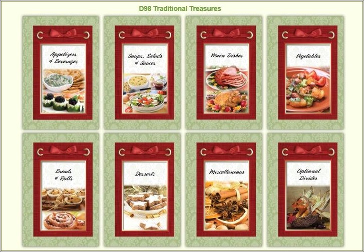 Free Cookbook Divider Templates By Mail