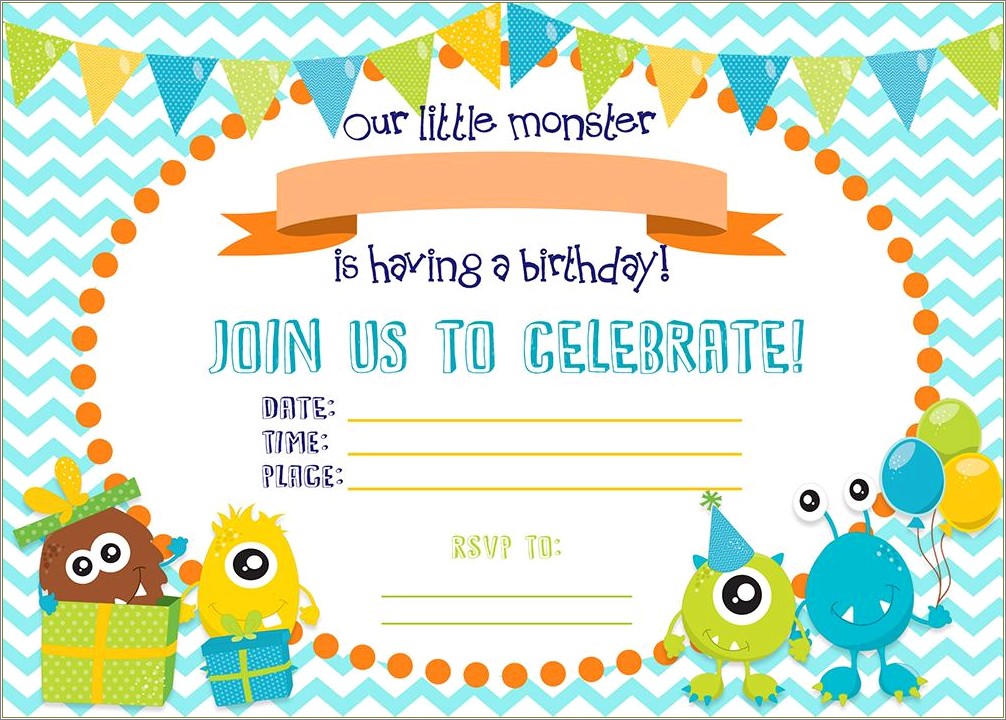 Free Cookie Monster Birthday Invitation Template