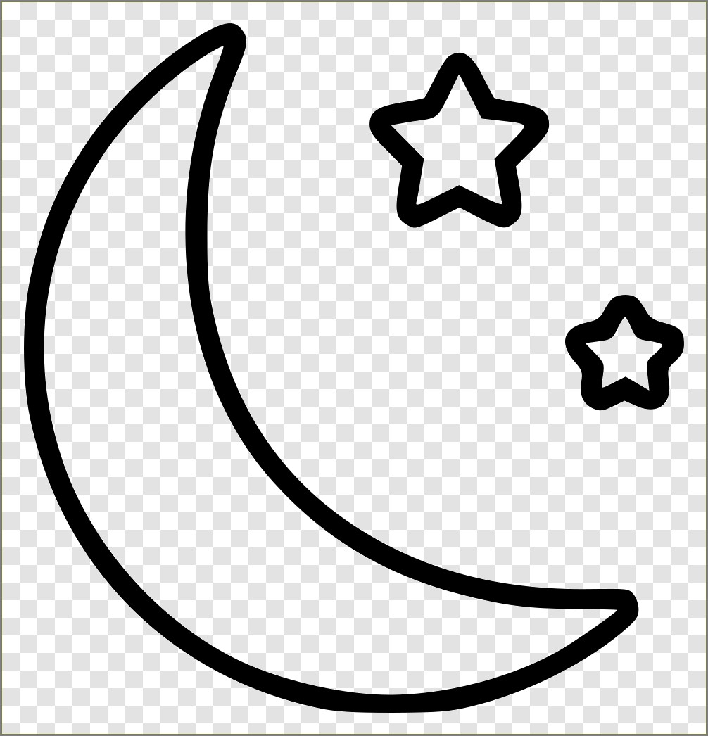 Free Crescent Moon And Star Template