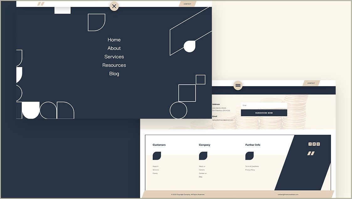 Free Css Header And Footer Templates