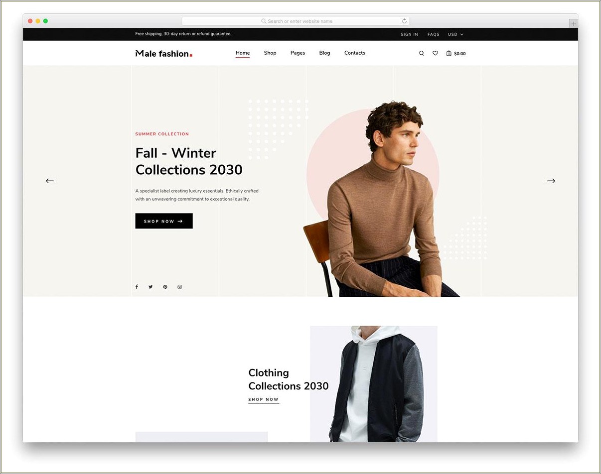 Free Css Templates For Cloth Shop