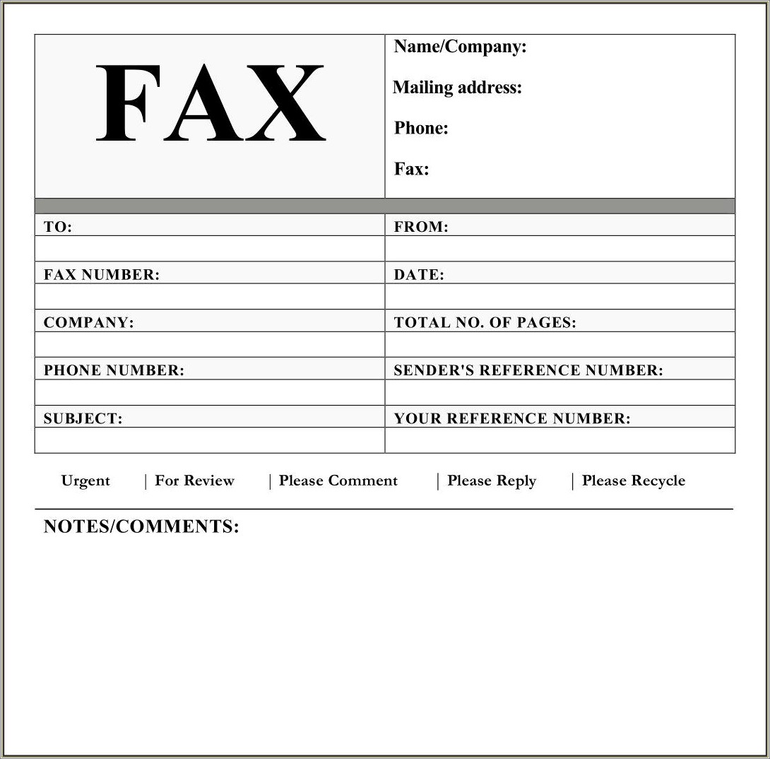 Free Customizable Fax Cover Sheet Template