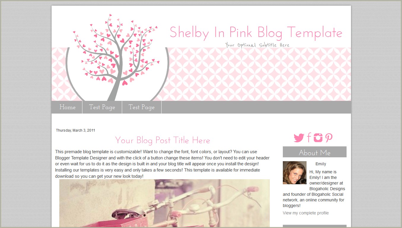 Free Cute Blog Templates For Blogspot