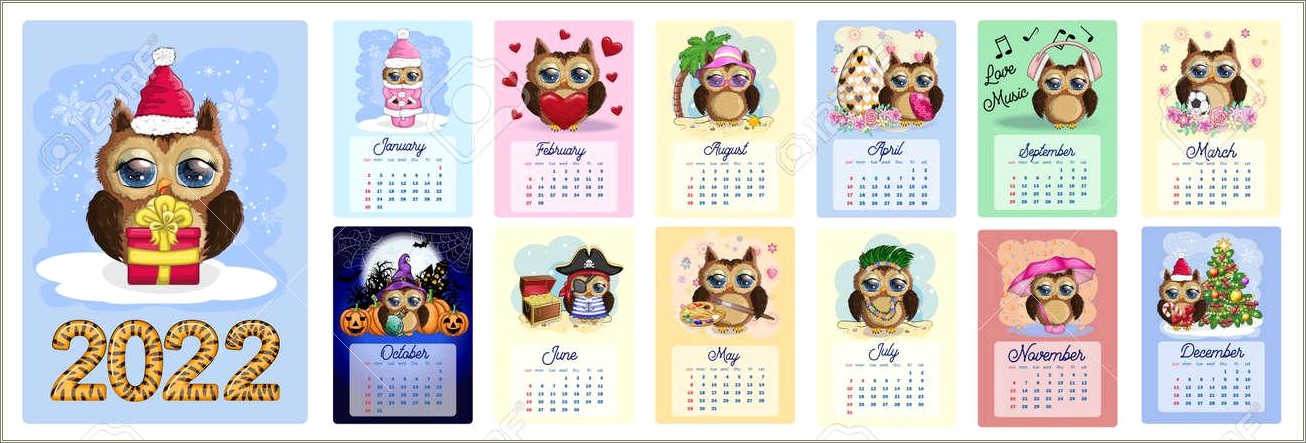Free Cute Calendar Template August 2017