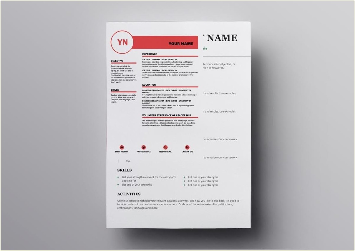 Free Cv Template For Open Office