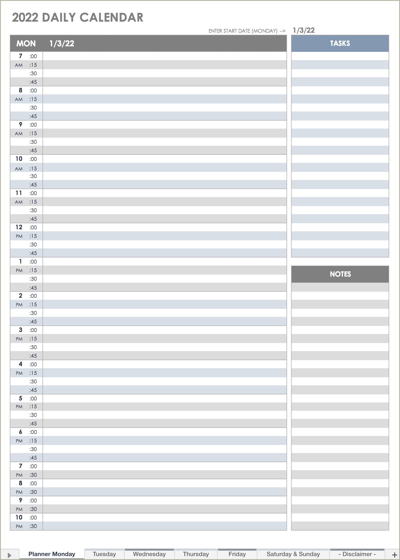 Free Day Planner Template For Word