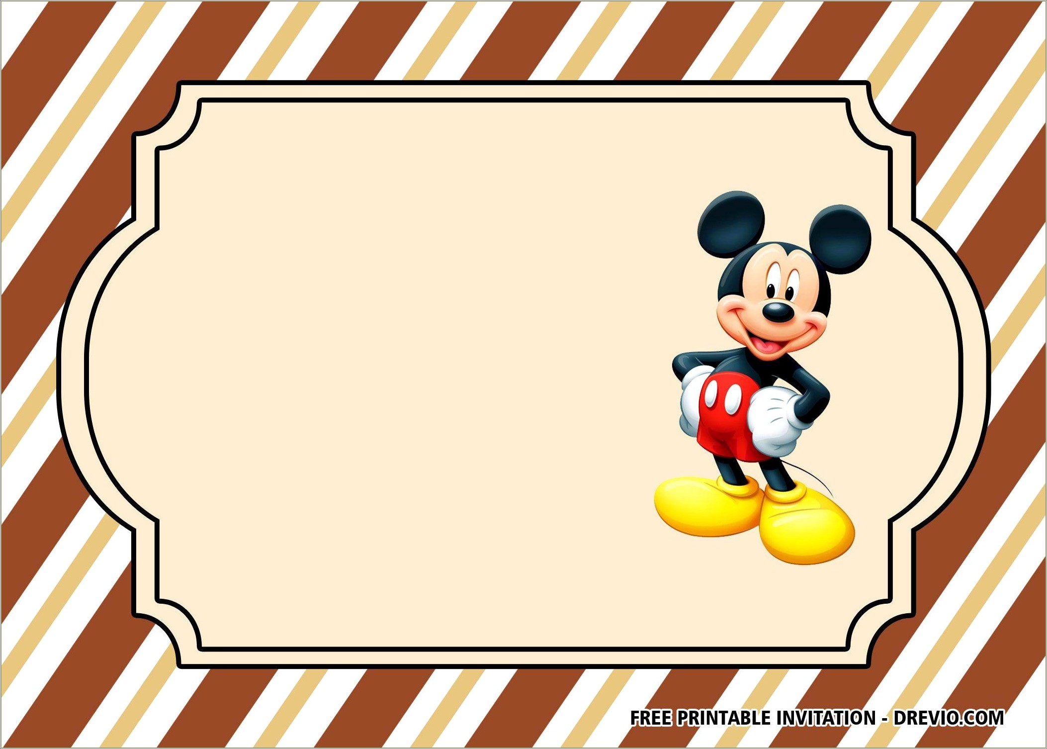Free Diy Mickey Mouse Invitation Template