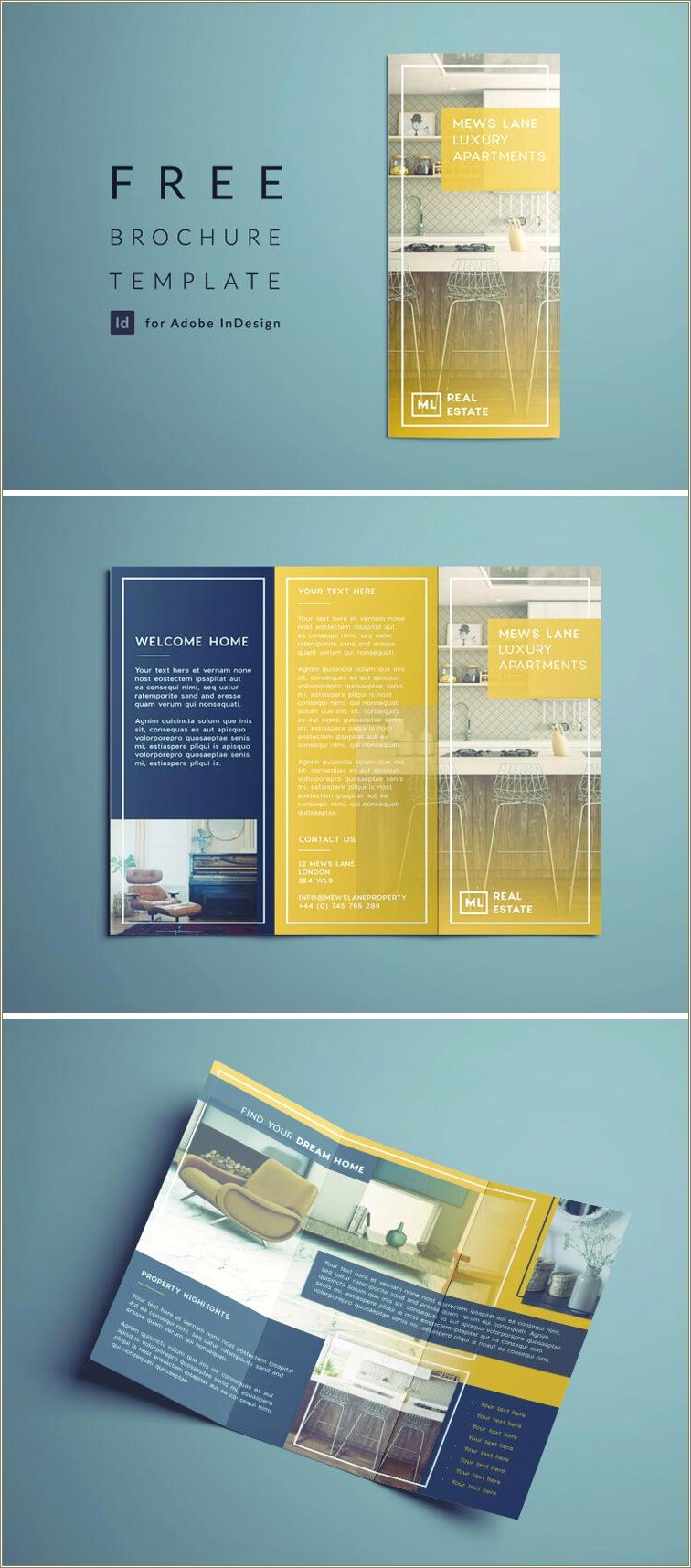 Free Download A5 Brochure Template Indesign