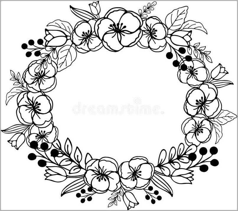 Free Download Art Wreath Template Printable