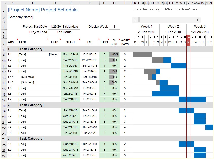 Free Download Excel Template Project Management