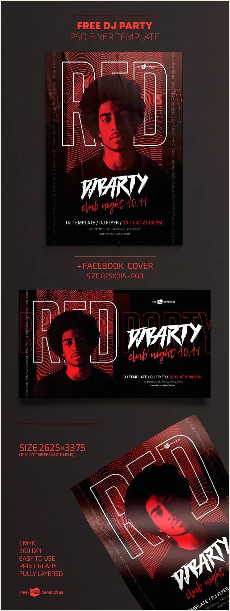 Free Download Flyer Dj Party Template