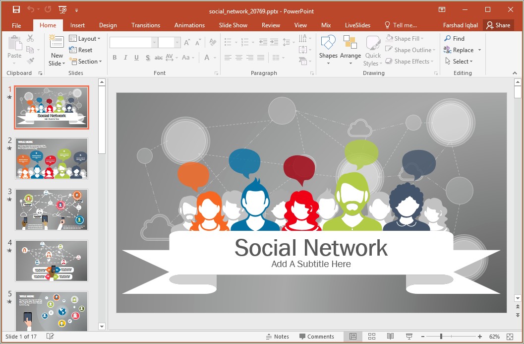 Free Download Social Network Powerpoint Template