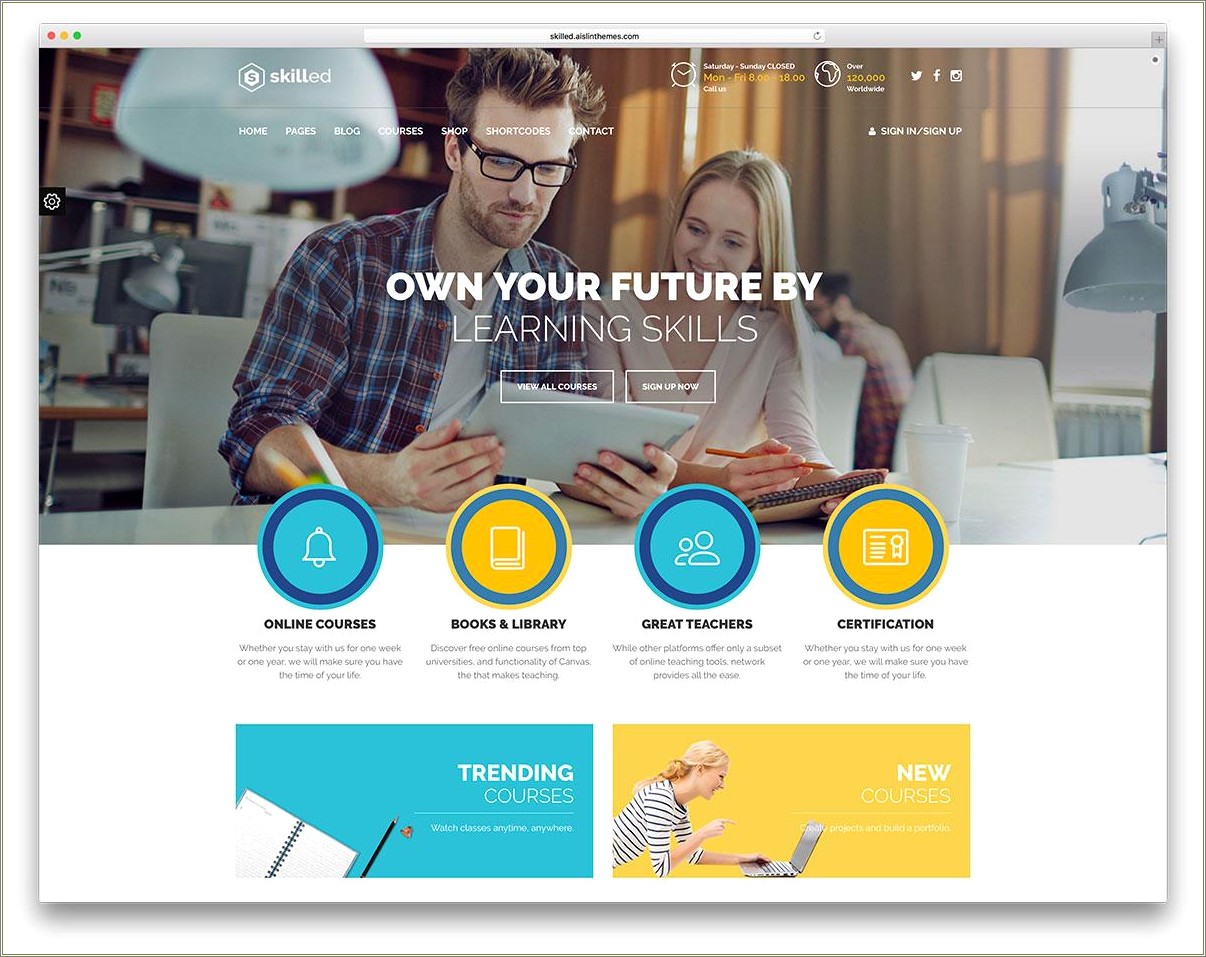 Free Download Template Web E Learning