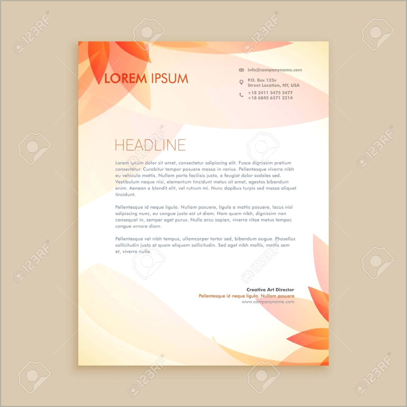 Free Download Vector Business Letterhead Template