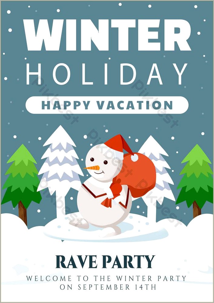 Free Download Winter Holiday Flyer Template