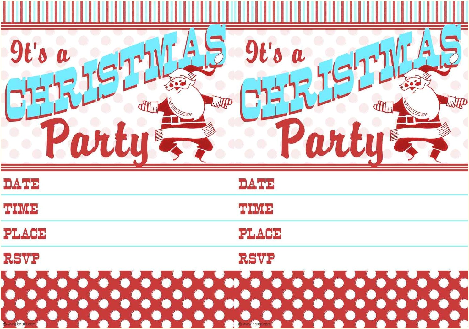 Free Downloadable Christmas Party Invitation Template