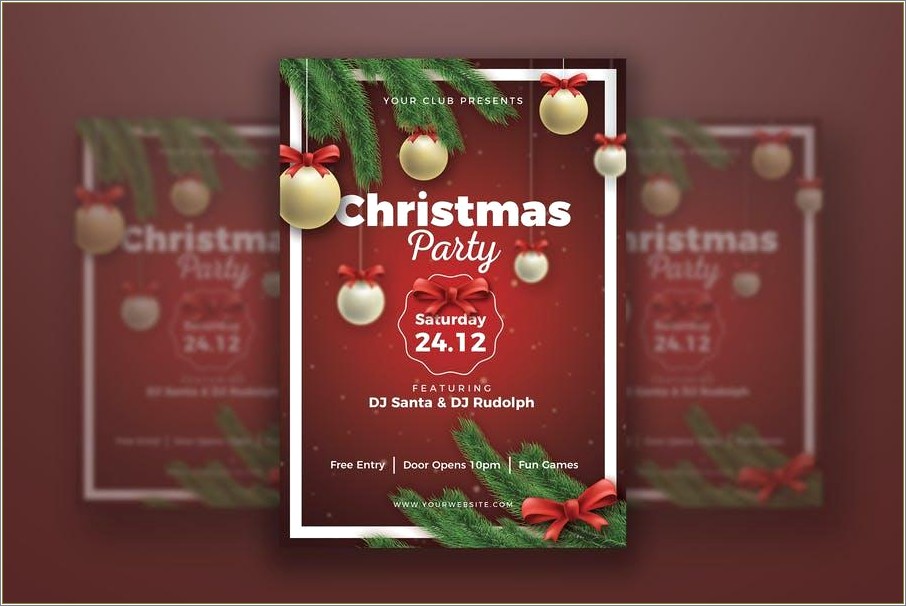 Free Downloadable Christmas Party Poster Template