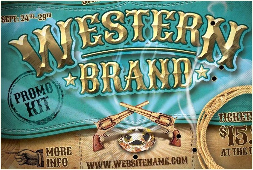 Free Downloadable Western Themed Flyer Template