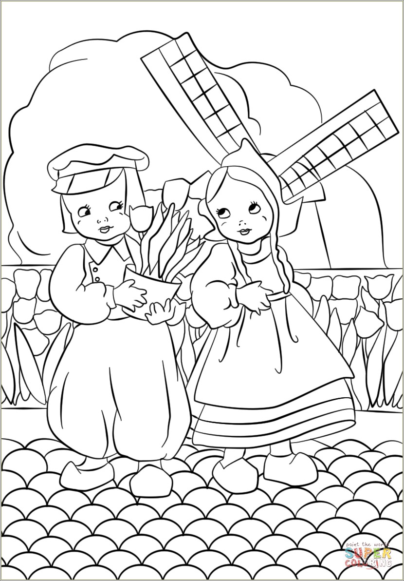Free Dutch Boy And Girl Template